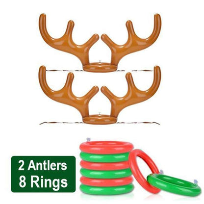 🔥[Parent child toys] 🎁Christmas Reindeer Antler Ring Toss Game