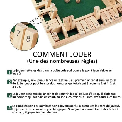 🔥FUN FAMILY GAMES - Shut The Box Board Game