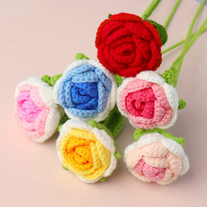 Handmade Crochet Roses & Tulips Flowers
