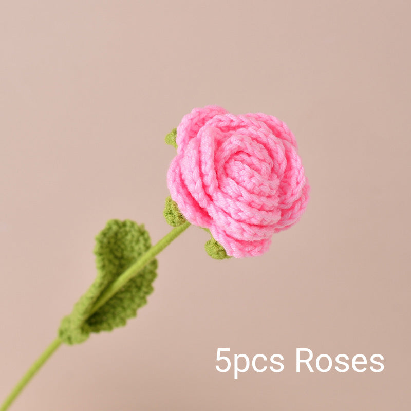 Handmade Crochet Roses & Tulips Flowers