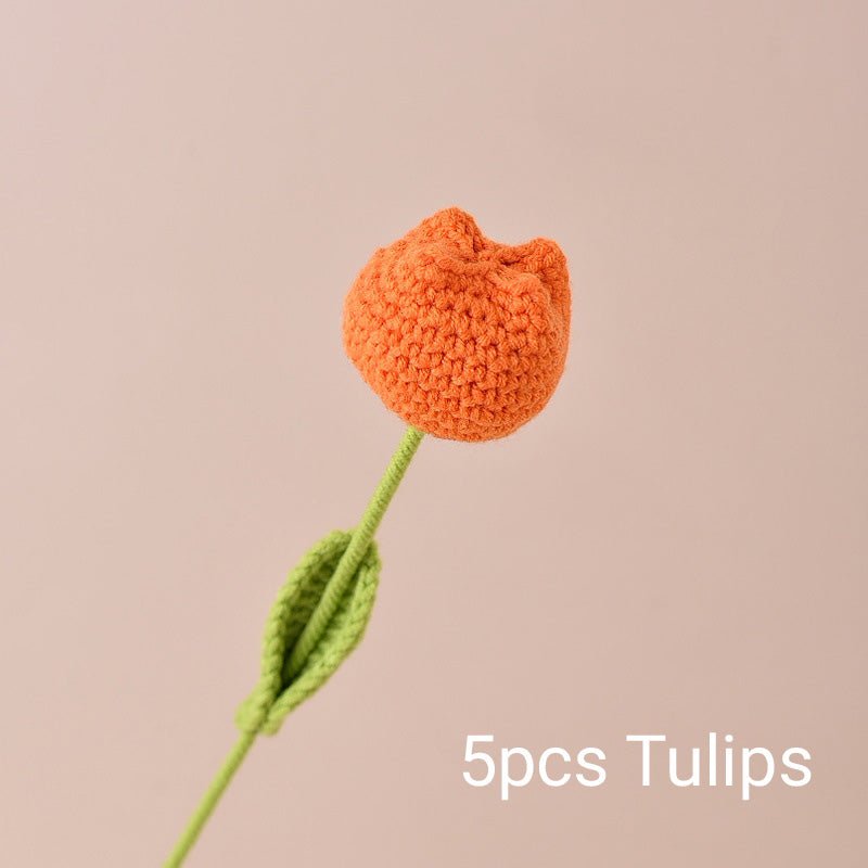 Handmade Crochet Roses & Tulips Flowers