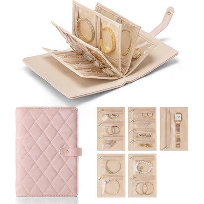 📢📢Buy 2 get 1 free !! 🌿Elegant Portable Checkered Jewelry Storage Bag✨