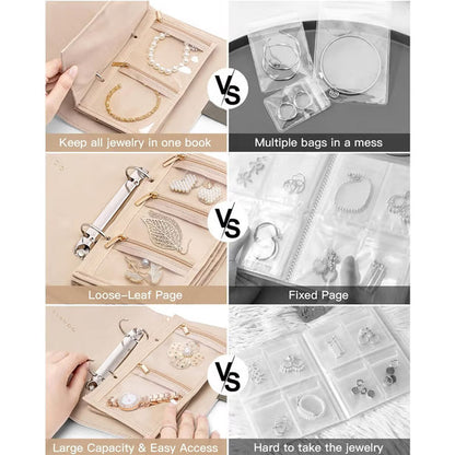 📢📢Buy 2 get 1 free !! 🌿Elegant Portable Checkered Jewelry Storage Bag✨