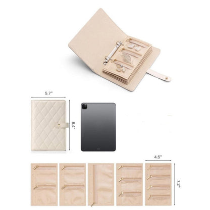 📢📢Buy 2 get 1 free !! 🌿Elegant Portable Checkered Jewelry Storage Bag✨