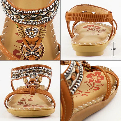 💎 Bohemian Orthopedic Sandals – Arch Support, Non-Slip Sole & Barefoot Comfort for All-Day Wear 🌈👣