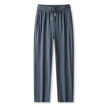 Ice Feel Quick-Dry Athletic Pants – Cooling Fabric, Loose Fit & Moisture-Wicking (M–4XL) 🌿👖
