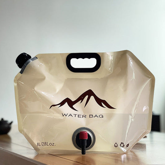 🏕️ Outdoor Collapsible Water Container Bag – 8L Capacity, Knob Faucet, Foldable 🌲