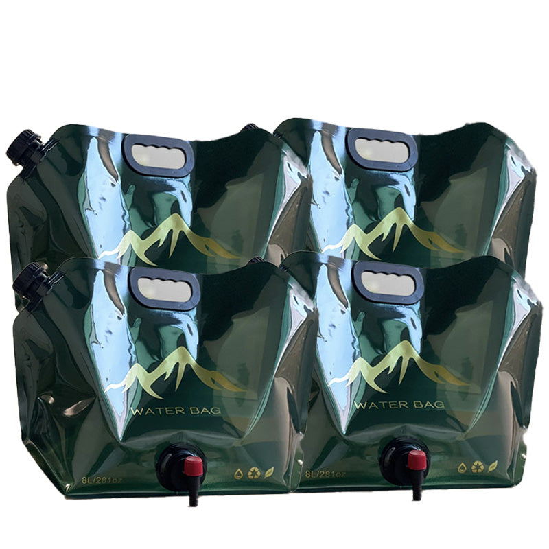 🏕️ Outdoor Collapsible Water Container Bag – 8L Capacity, Knob Faucet, Foldable 🌲