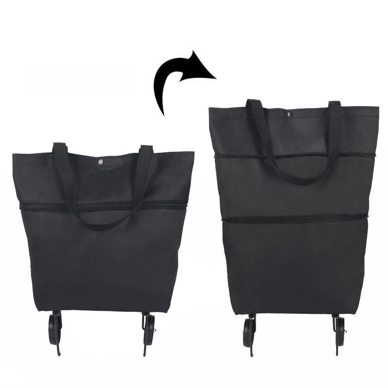 🔥2-in-1 Foldable Shopping Cart