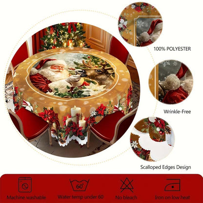 🎄Christmas Tablecloth – Festive Table Decoration for Christmas & Holidays, Washable