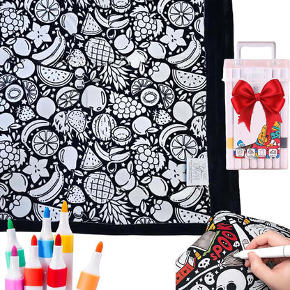 🎨✨DIY Coloring Blanket with Markers