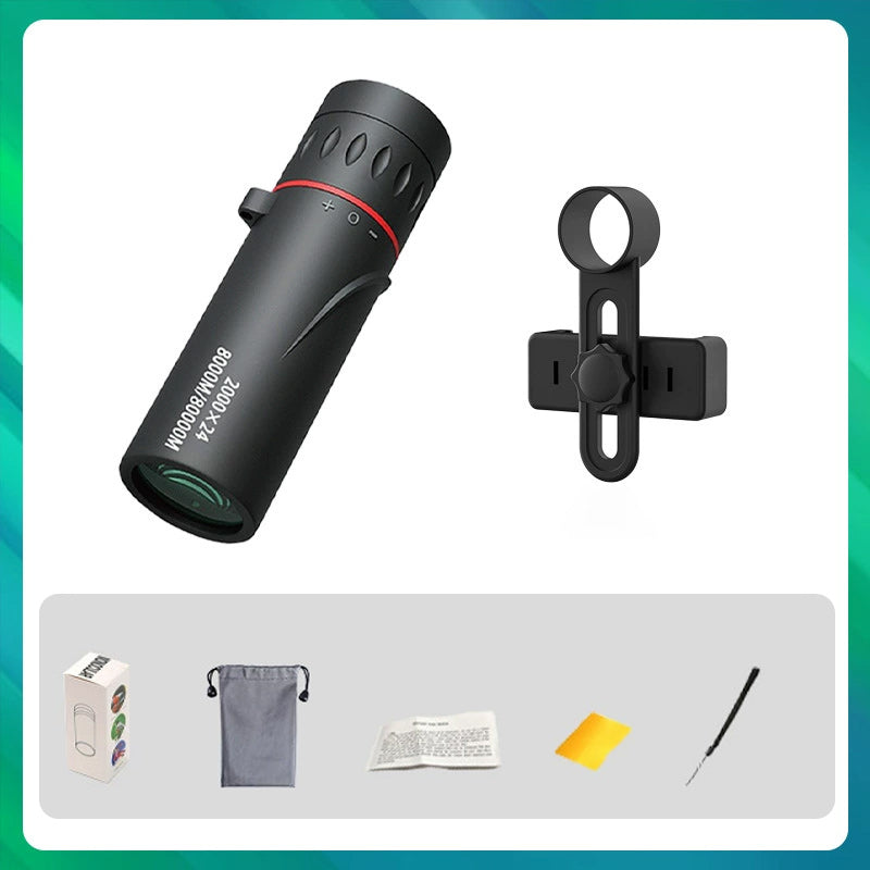 🔭Outdoor Portable Monocular Telescope - 12x50 High Definition with Smartphone Adapter for Adventures 🌄📱