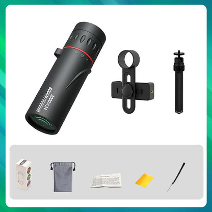🔭Outdoor Portable Monocular Telescope - 12x50 High Definition with Smartphone Adapter for Adventures 🌄📱