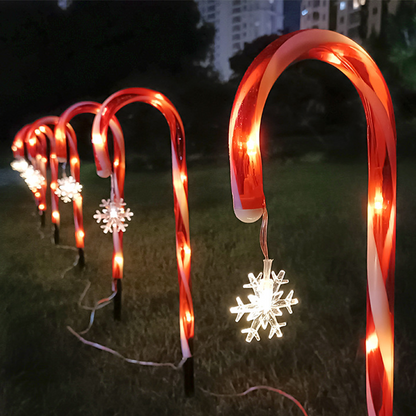 Christmas Outdoor Solar Candy Cane Lights