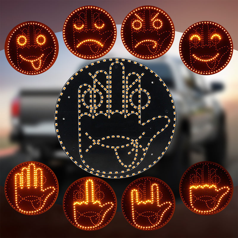 ✨ Expression & Gesture LED Sign Light for Car Rear Window