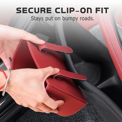 🚗🧺Clip-On PU Leather Car Cup Holder & Organizer