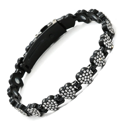 Women's Dazzling Heart-Shaped Magnetic Copper Bracelets