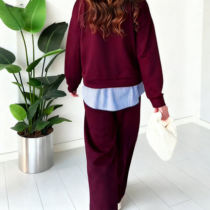 Women's Casual Long-Sleeve Top and Pants 2-Piece Set🔥