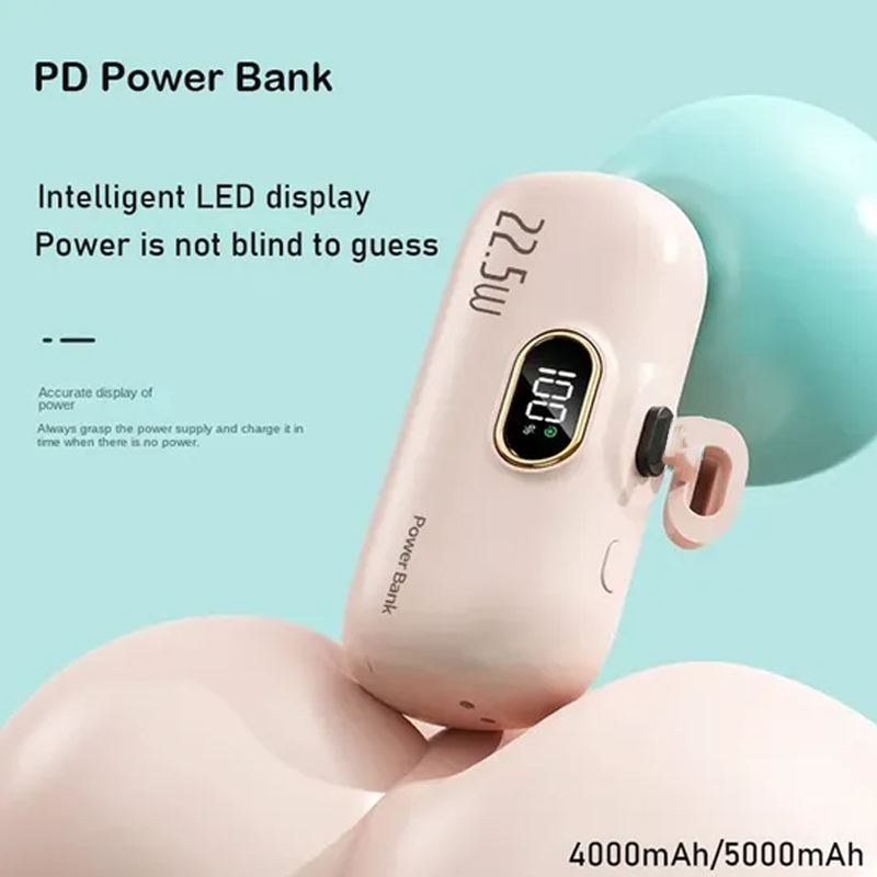 🔋 5000mAh Mini Portable Phone Power Bank
