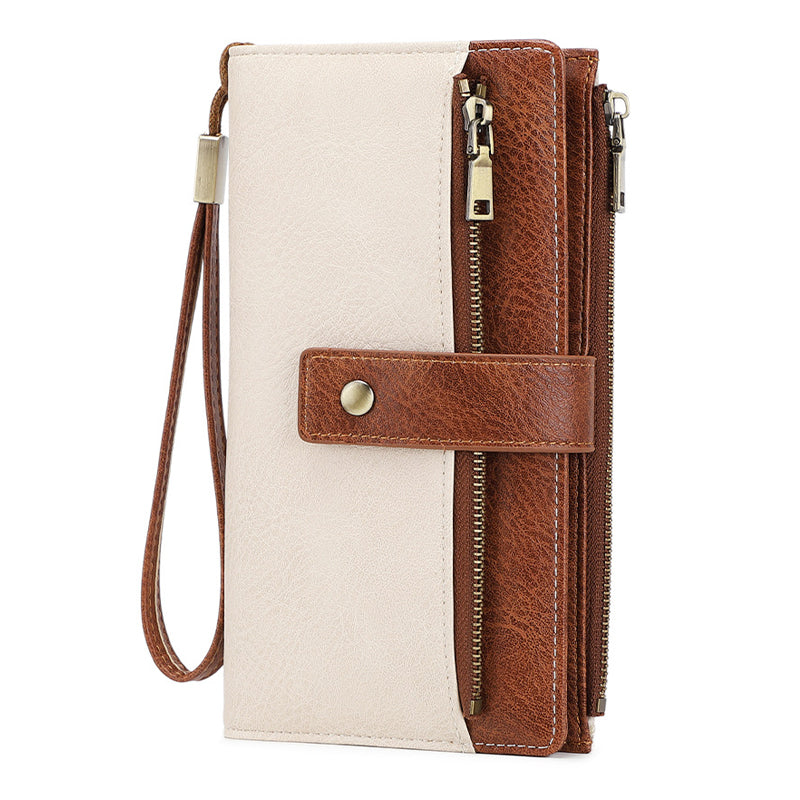 Women's Retro Style RFID Blocking Tri-fold Wallet