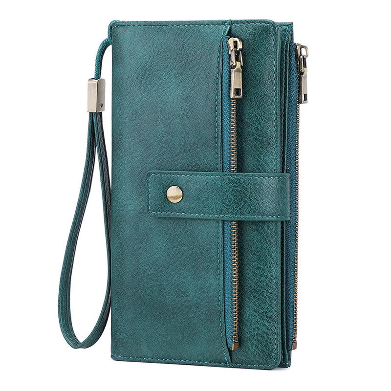 Women's Retro Style RFID Blocking Tri-fold Wallet