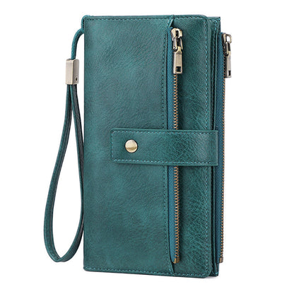 Women's Retro Style RFID Blocking Tri-fold Wallet