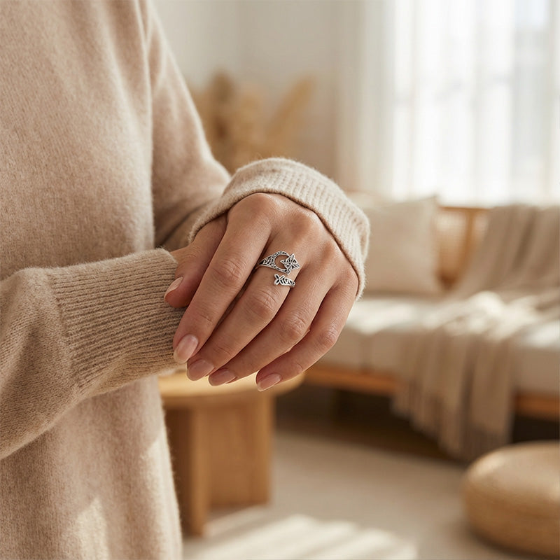 ⏳Time-Limited Special⏰S925 Sterling Silver Celtic Knot Open Ring