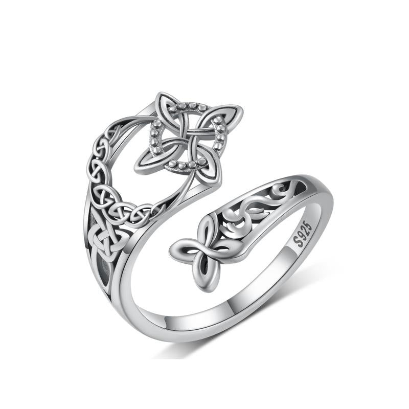 ⏳Time-Limited Special⏰S925 Sterling Silver Celtic Knot Open Ring