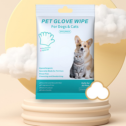 Convenient Efficient Pet Wash-Free Wipes Gloves