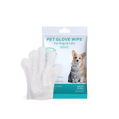 Convenient Efficient Pet Wash-Free Wipes Gloves