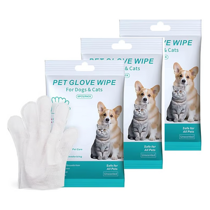 Convenient Efficient Pet Wash-Free Wipes Gloves