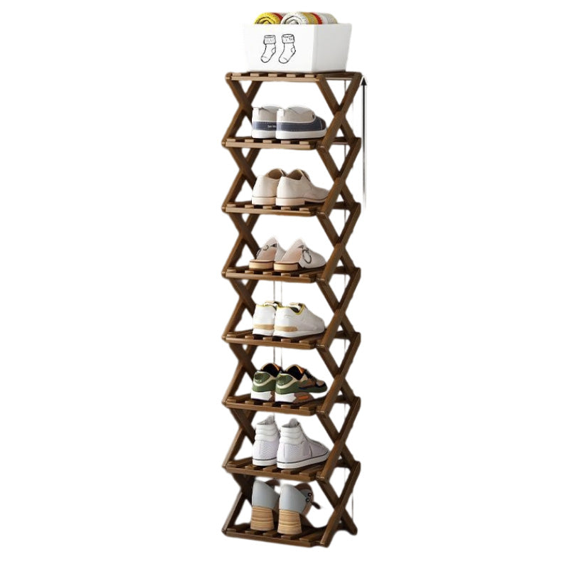 Durable Foldable Bamboo Shoe Rack