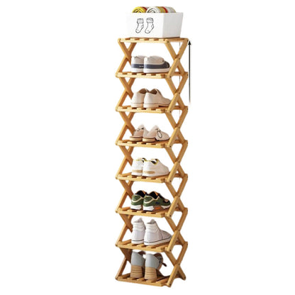 Durable Foldable Bamboo Shoe Rack