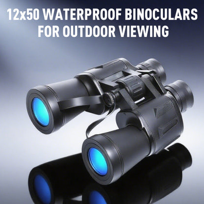 12x50 Waterproof Binoculars for Outdoor Viewing
