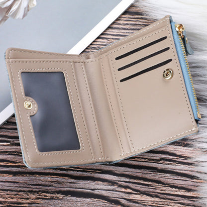 Women's Bi-Fold Wallet with Cat Embroidery