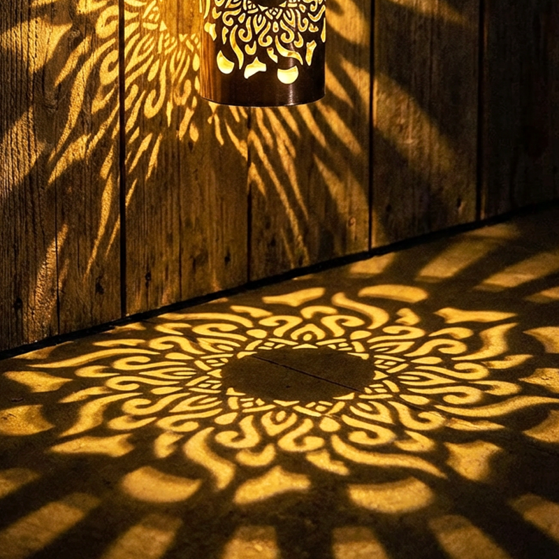 Solar-Powered Mandala Projector Light