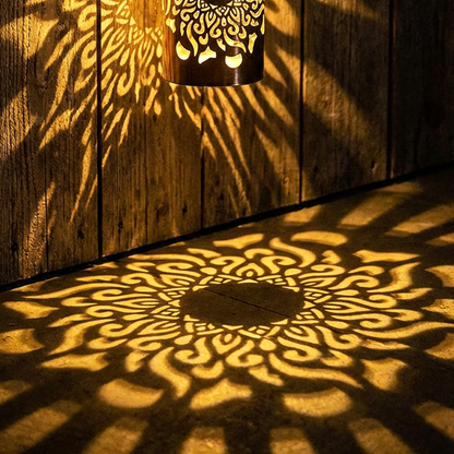 Solar-Powered Mandala Projector Light