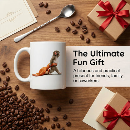 Funny Monkey Ceramic Mug - Humorous Gift