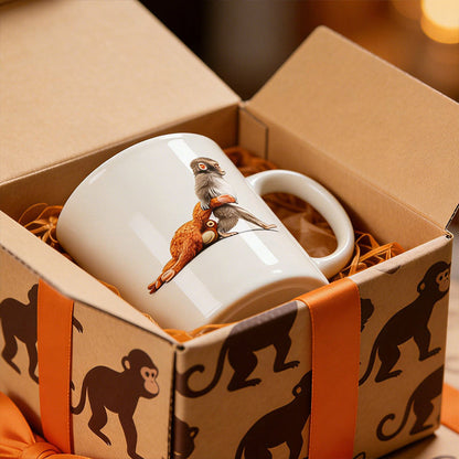 Funny Monkey Ceramic Mug - Humorous Gift