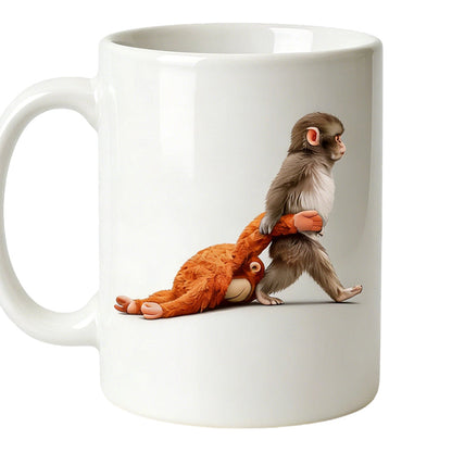 Funny Monkey Ceramic Mug - Humorous Gift