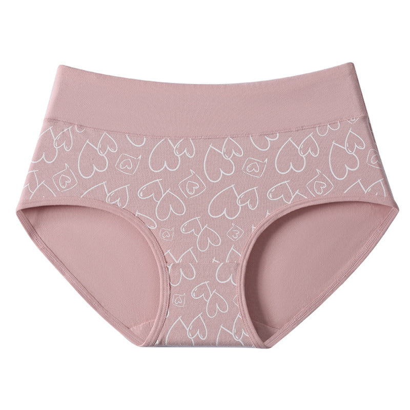 Women's High-Waist Heart Print Briefs