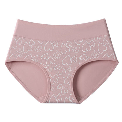 Women's High-Waist Heart Print Briefs
