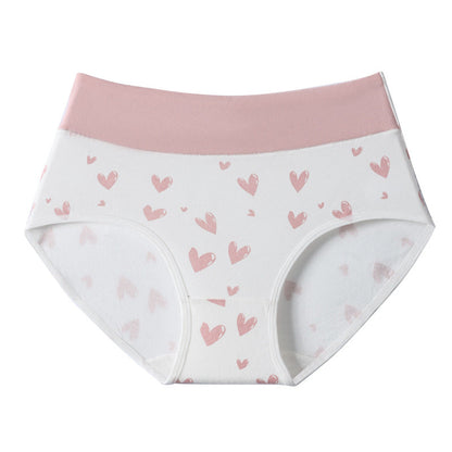 Women's High-Waist Heart Print Briefs