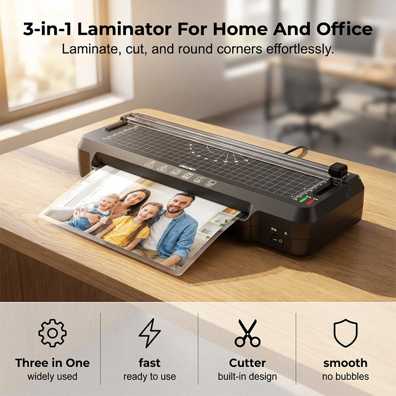 🔥A4 Thermal Laminating Machine with Paper Trimmer and Corner Rounder