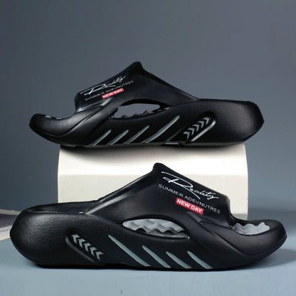 Non-Slip Thick Sole Cloud Slides for Men