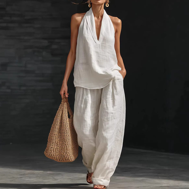 Women's Halter Neck 2-Piece Set