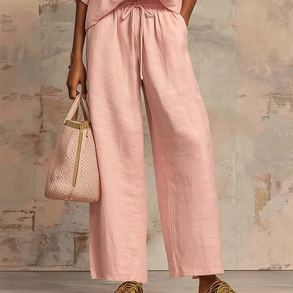 🔥Women's Solid Color 2-Piece Casual Tracksuit Set