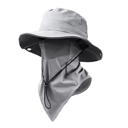 Breathable Fisherman Hat with Detachable Face Mask