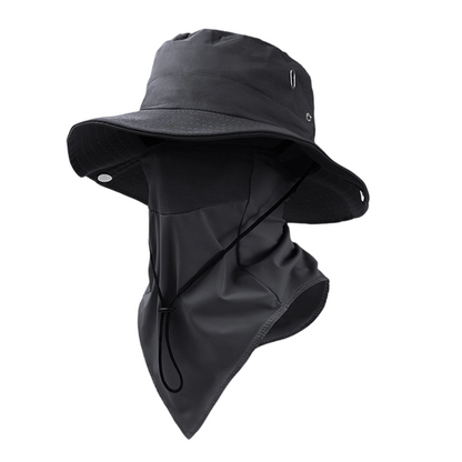Breathable Fisherman Hat with Detachable Face Mask