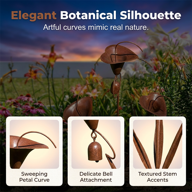 ⏳Time-Limited Special⏰Calla Lily Garden Stake with Bell Chimes
